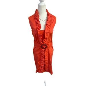 Milly New York Danielle Sheath Dress Coral - Size 10